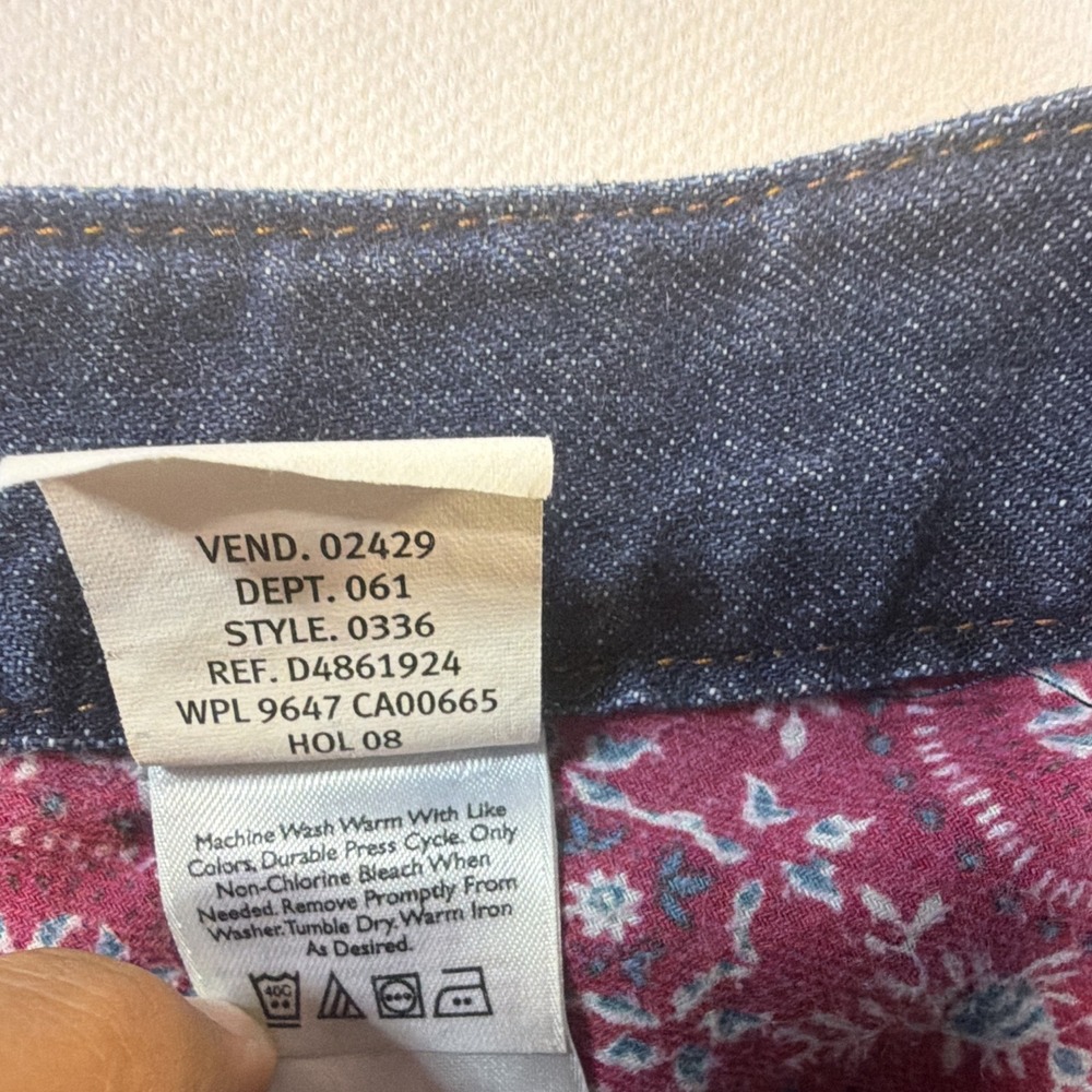 Eddie Bauer Womens Flannel Lined Jeans 8 Dark Wash Straight Leg Winter Denim - Picture 7 of 15